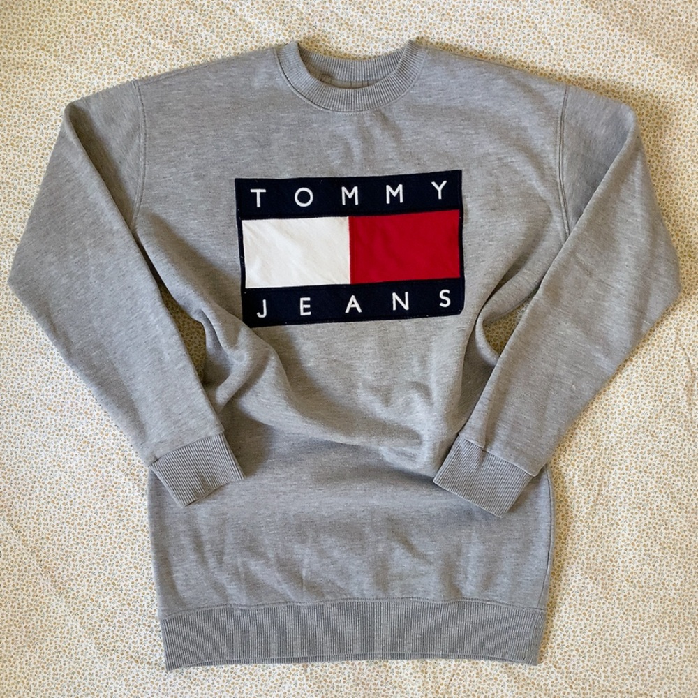 Tommy Jeans grey mini sweater dress size small